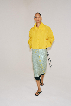 ZARA БОМБЕР С ВОРОТНИКОМ-СТОЙКОЙ — ZW COLLECTION, ЖЕЛТЫЙ