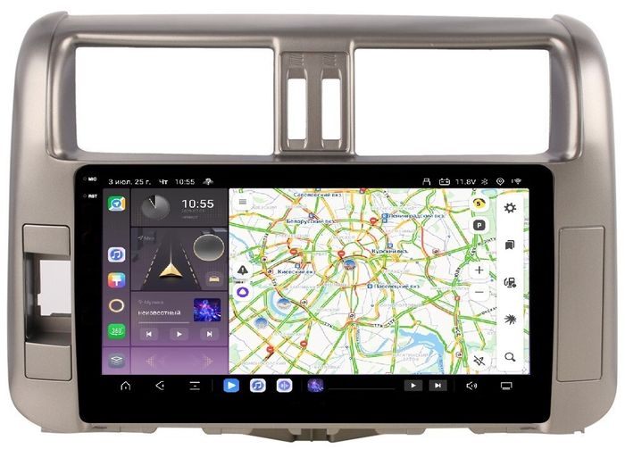 Магнитола для Toyota Land Cruiser Prado 150 2009-2013 - Kuberg OL-9613 QLed+2K, Android 13, Быстрейшая, CarPlay, 4G SIM-слот