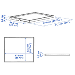 Полка выдвижная IKEA KOMPLEMENT (КОМПЛЕМЕНТ), Белый морёный дуб, 75x58 см