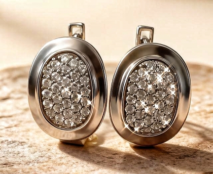 Ювелирные серьги из серебра 925 пробы