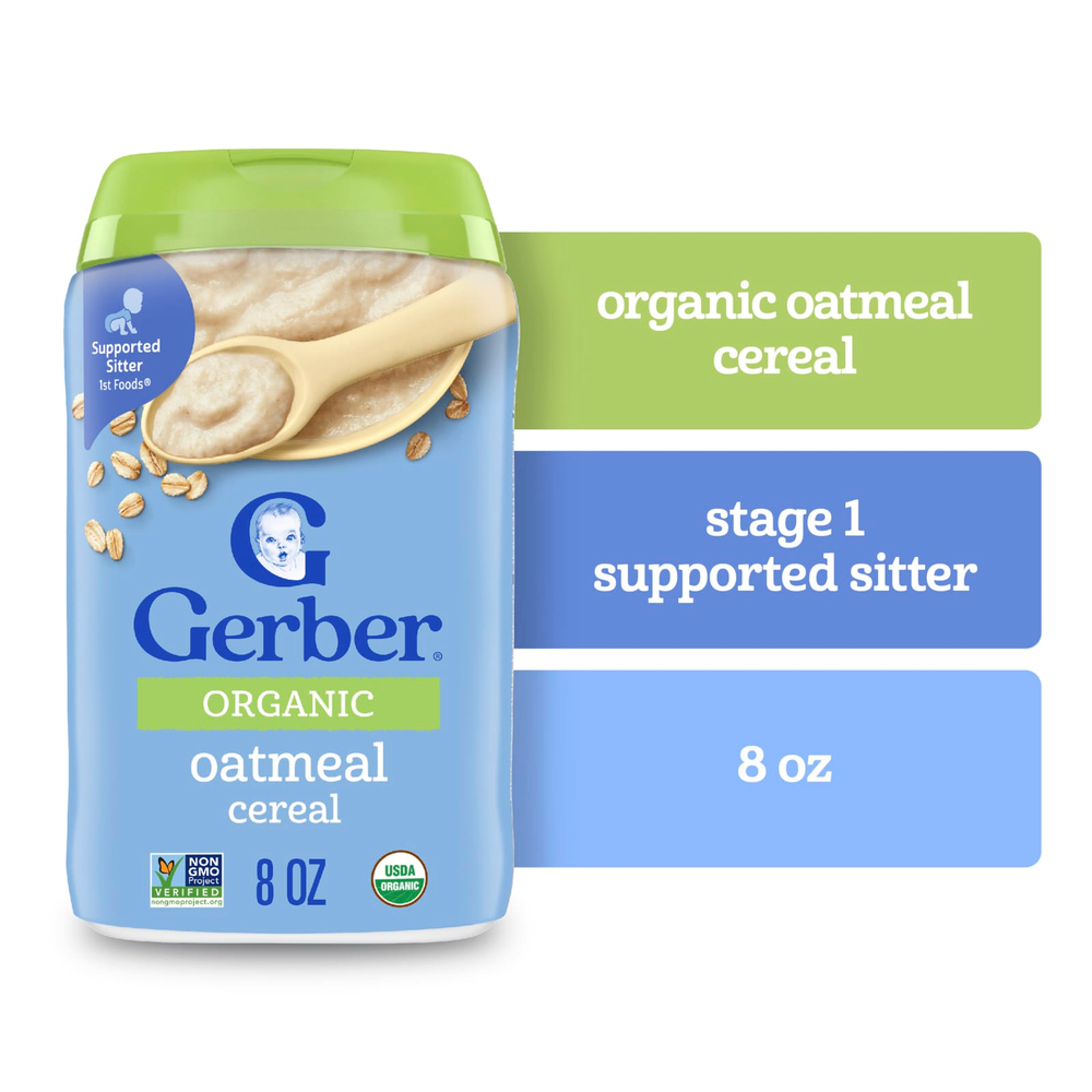 Gerber, органические овсяные хлопья, 1st Foods®, 227 г (8 унций)