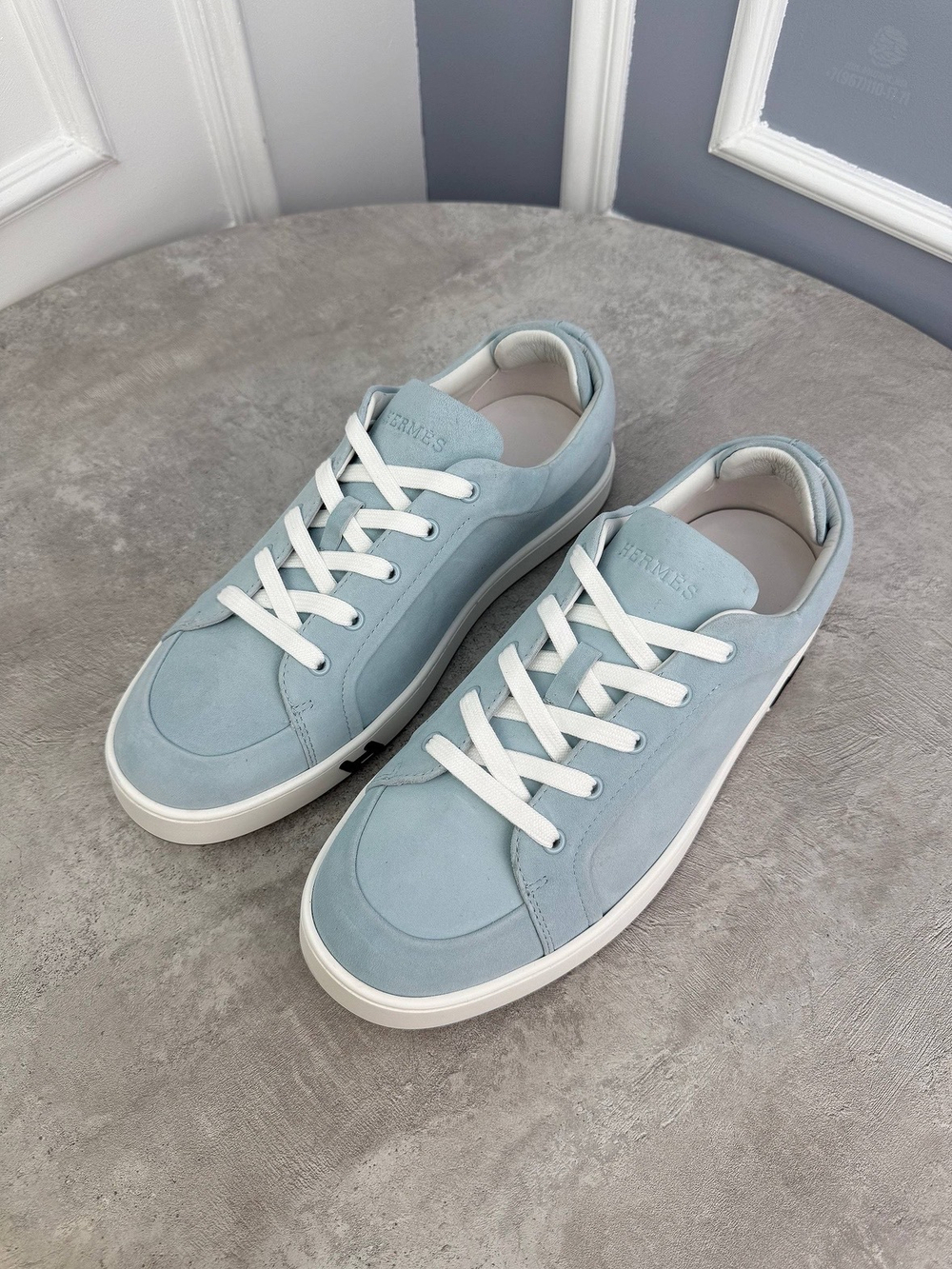 Кеды Hermes Quicker Sneaker Light Blue Suede