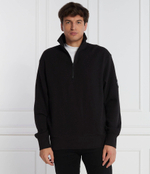 Свитер BADGE WAFFLE HALF ZIP CALVIN KLEIN JEANS - черный(J30J324315)