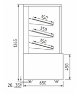 Нейтральная витрина CARBOMA CUBE LIGHT KC70 N 0,9-1