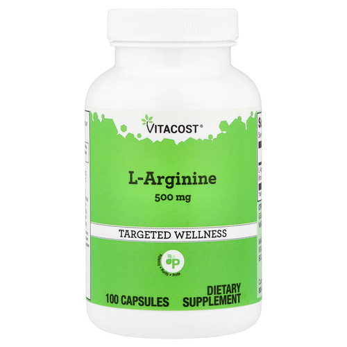 Vitacost, L-Arginine, 500 mg, 100 Capsules