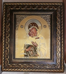 Владимирская икона Божией Матери малая 19×17см