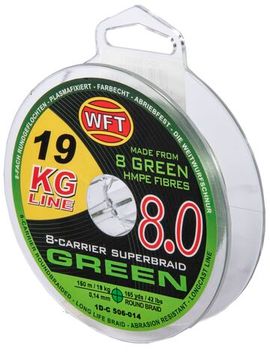 Леска плетёная WFT KG x8 Green 150 м, 0,14 мм