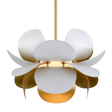 Corbett Ginger Chandelier, 67 cm, Gold Leaf
