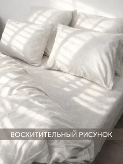 Семейное постельное белье простынь на резинке 160х200