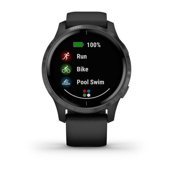 Смарт часы Garmin Venu, черные с серым безелем 010-02173-13