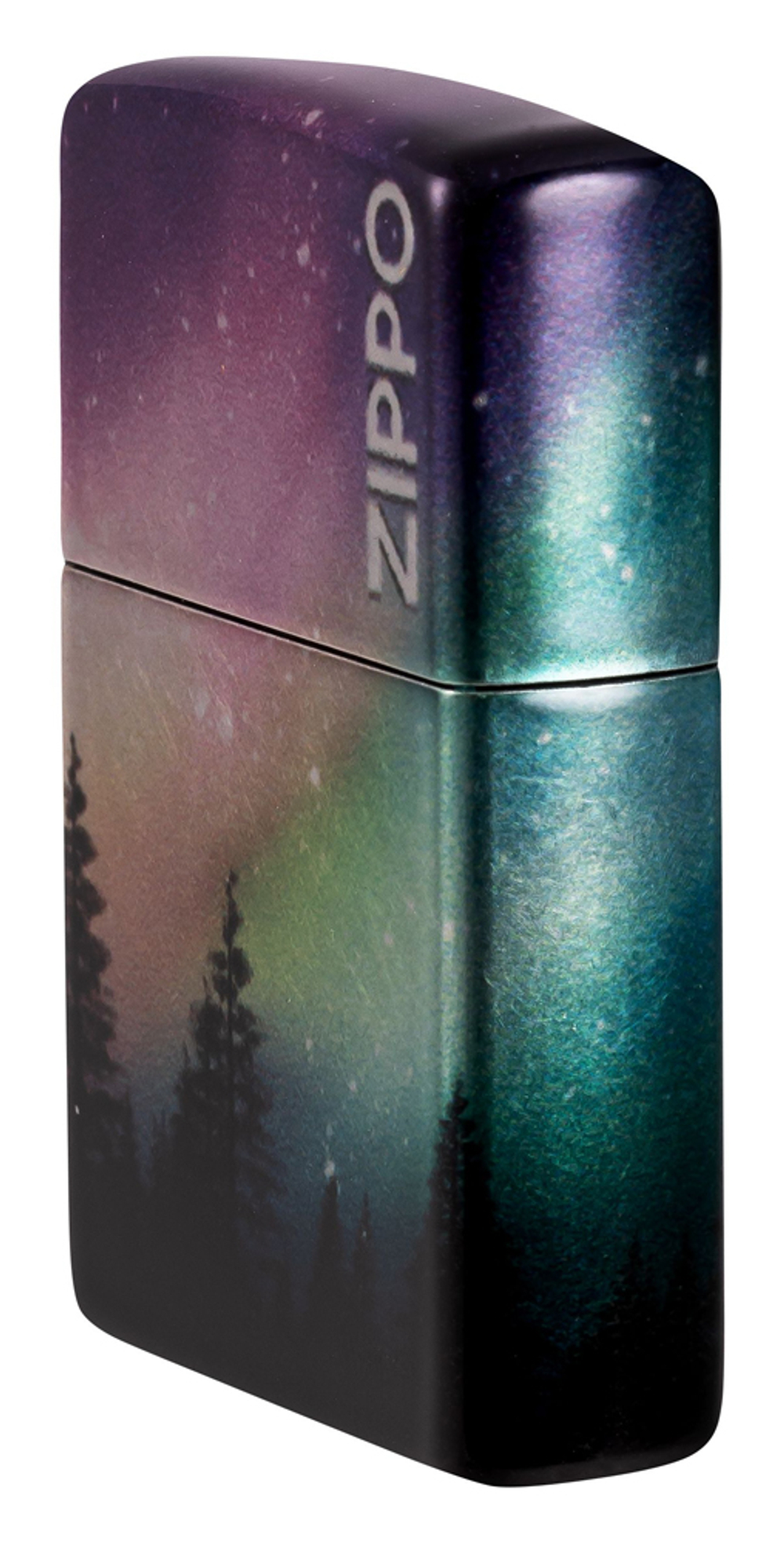 Зажигалка Zippo Colorful Sky с покрытием 540 Tumbled Chrome, латунь/сталь, разноцветная, 38x13x57 мм