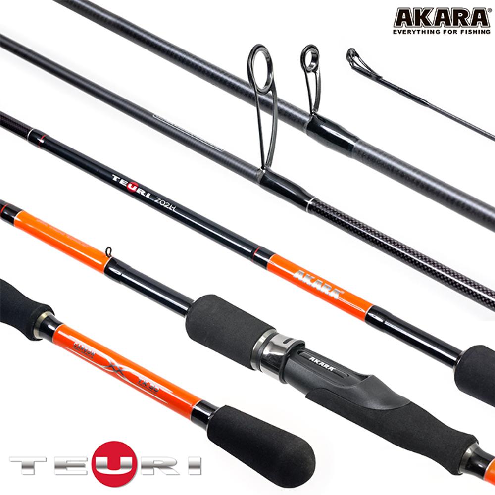 Спиннинг штекерный угольный 2 колена Akara Teuri HS762 TX-30 (21-56) 2,3 м