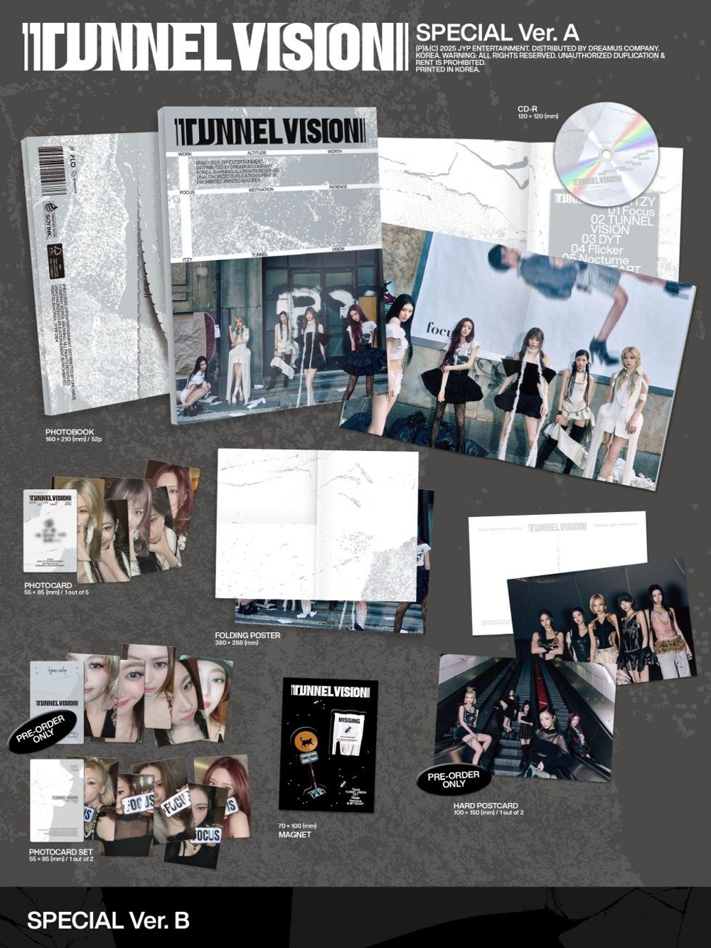 Альбом ITZY - TUNNEL VISION SPECIAL 2 Version SET