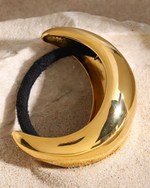 Резинка для волос металлическое полукольцо «BIG HAIR CUFF», золото/серебро
