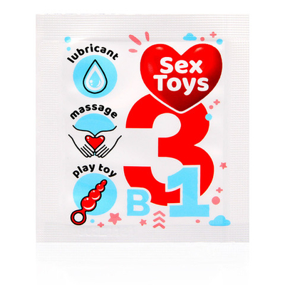 Гель-любрикант 3 в 1 Sex Toys 4 г