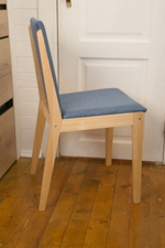 Стул Zip-mebel Твит, Натуральное дерево/Синий