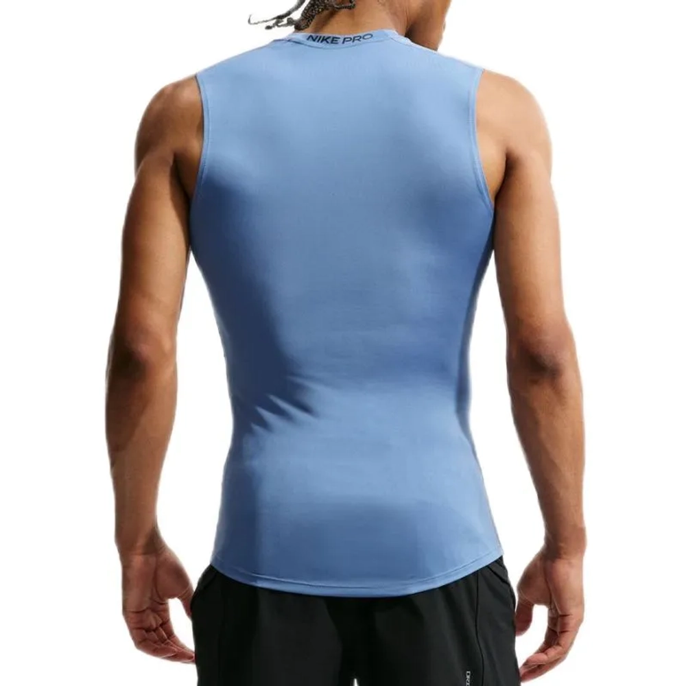 Теннисная футболка Nike Pro Dri-Fit Tight Sleeveless Fitness - indigo storm/black