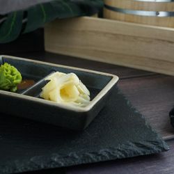 Соусник 44 мл 12*7,2*2,5 см прямоуг. двойной фарфор Dark Matt Panasia P.L. Proff Cuisine [1]