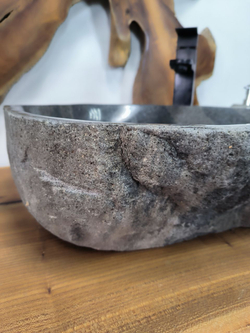 Раковина из речного камня RS-66275 46х40х15 из натурального камня