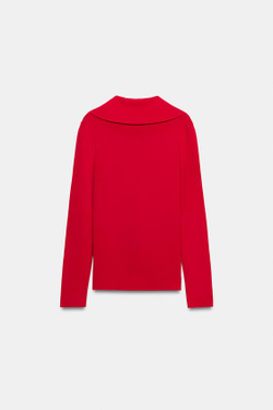 ZARA КАРДИГАН С ПУГОВИЦАМИ, КРАСНЫЙ