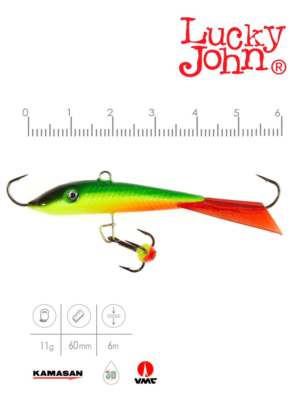 Балансир LUCKY JOHN Fin №4 (+тройник), цвет 26RT, арт. 71413-26RT