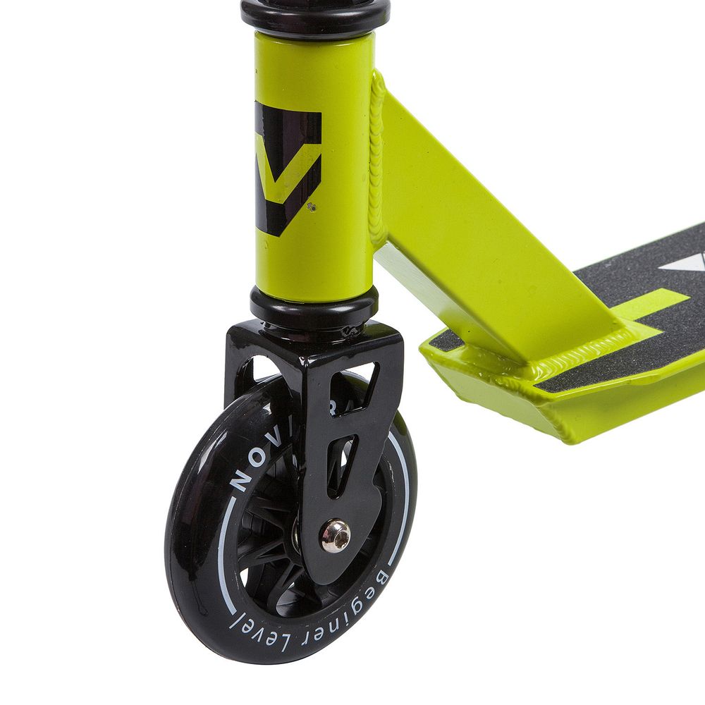 Самокат трюковый NOVATRACK WOLF'20, черно-зеленый