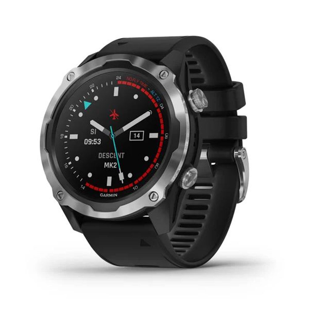 Умные часы Garmin Descent Mk2 стальные с черным ремешком 010-02132-10