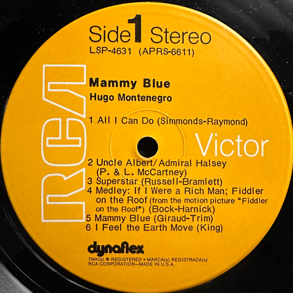 Hugo Montenegro ‎– Mammy Blue (США 1971г.)