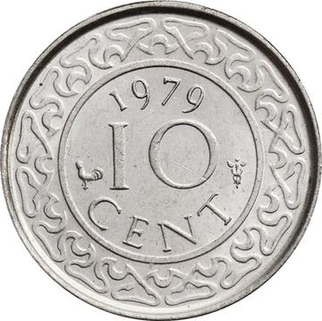 10 центов 1979 Суринам