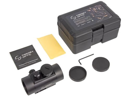Коллиматорный прицел Target Optic 1x40, на Weaver/Picatinny, красная марка, точка 2 MOA, красная, 203 г