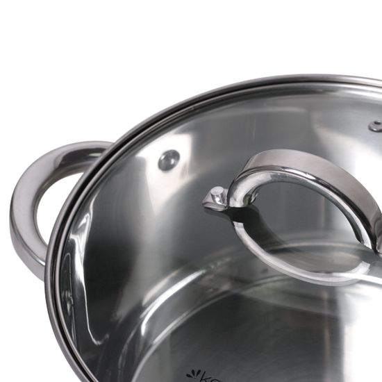 Кастрюля 5,1 л. из нержавеющей стали Kamille KM 5622S с крышкой