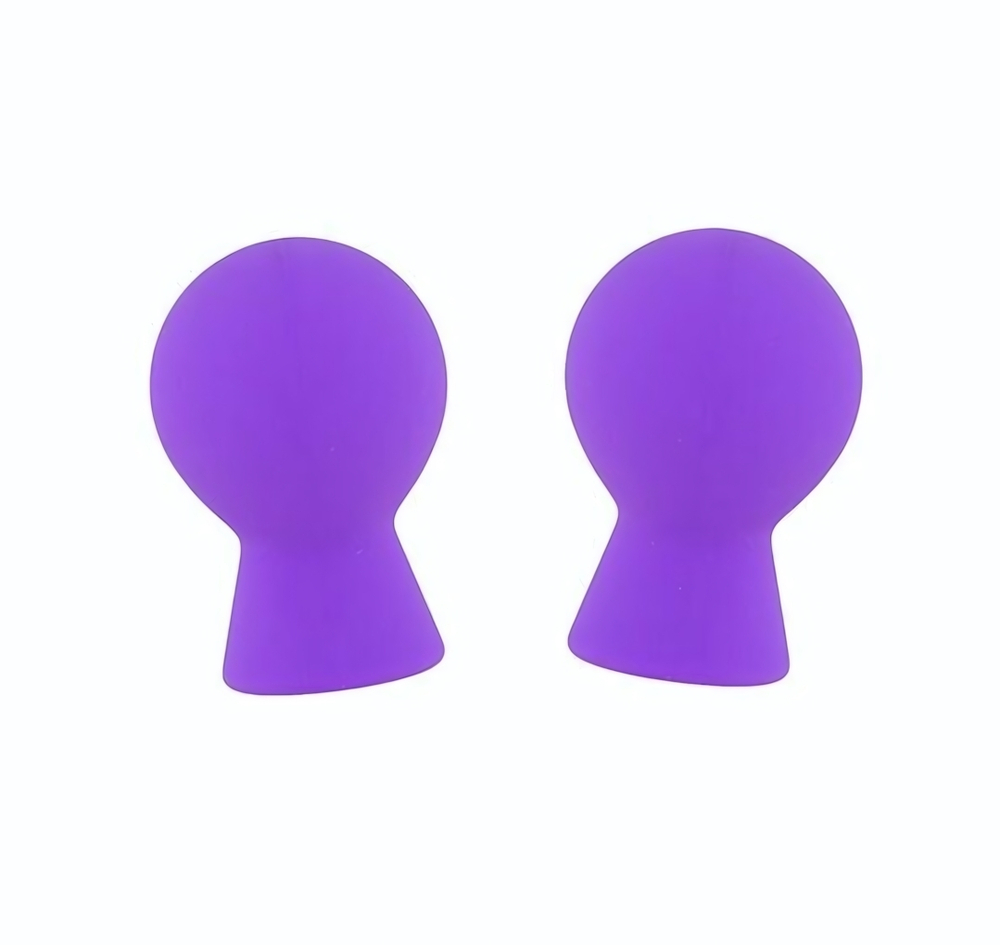 Фиолетовые присоски для груди LIT-UP NIPPLE SUCKERS SMALL PURPLE (Цвет: фиолетовый)