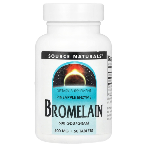 Source Naturals, бромелаин 600 GDU/г, 60 таблеток