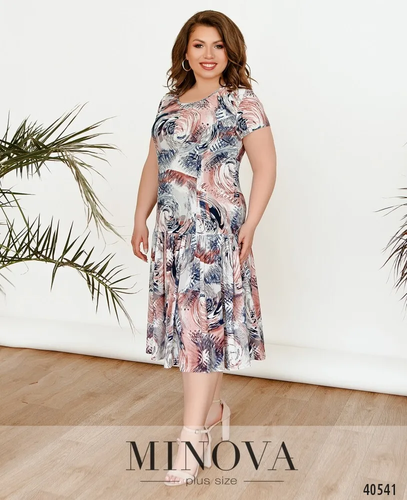 Платье 436-розовый Minova