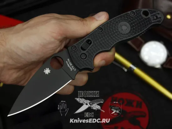 Складной нож Spyderco Manix 2 101PBBK2 c клинком из стали CTS-BD1, рукоять FRN