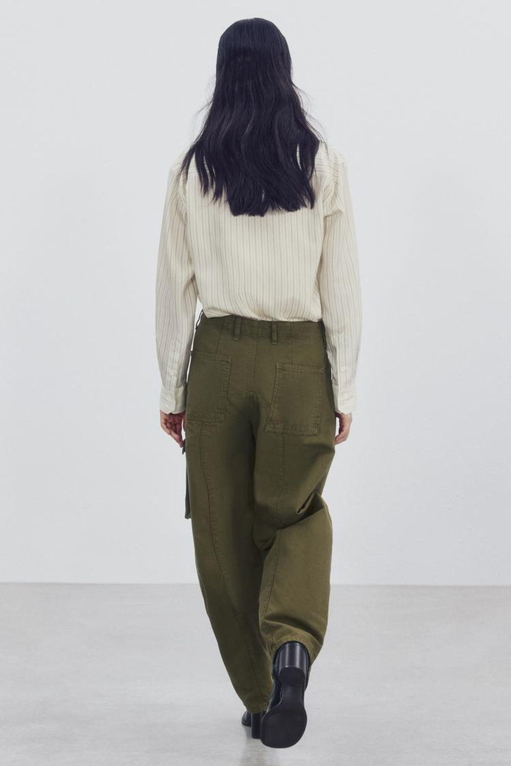 ZARA БРЮКИ КАРГО — ZW COLLECTION, ХАКИ
