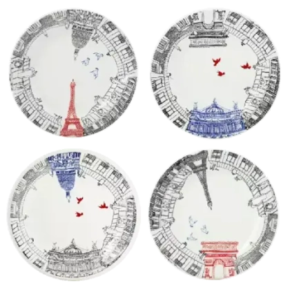 Набор десертных тарелок Gien Ca C'est Paris (22 см), 4 шт.