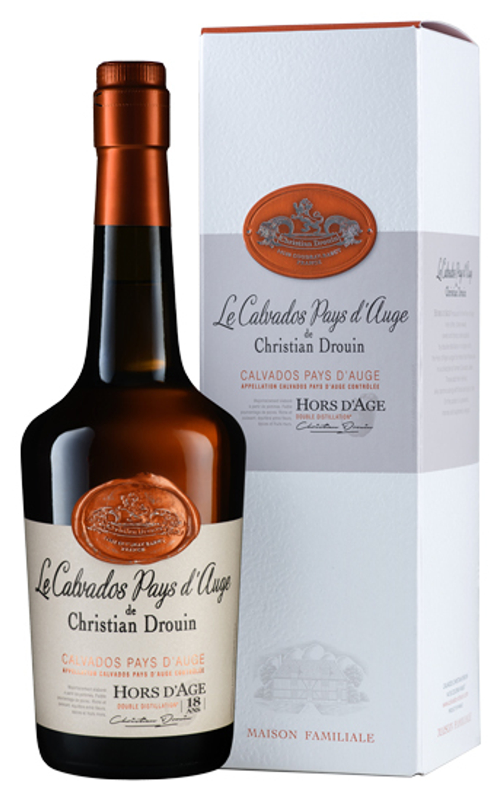 Кальвадос Christian Drouin Calvados Pays d`Auge Hors d`Age п/уп, 0.7 л
