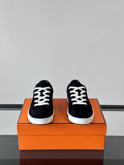 Кеды Hermes Quicker Sneaker Черные замшевые
