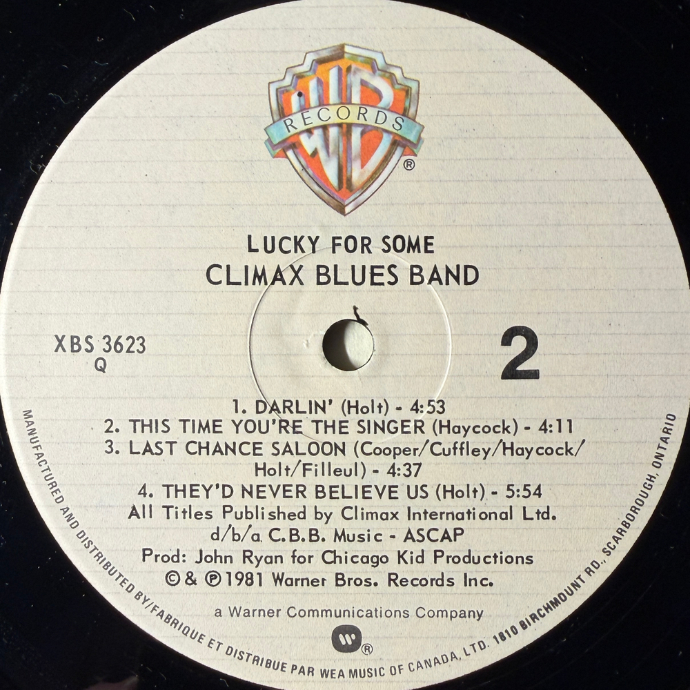 Climax Blues Band ‎– Lucky For Some (Канада 1981г.)