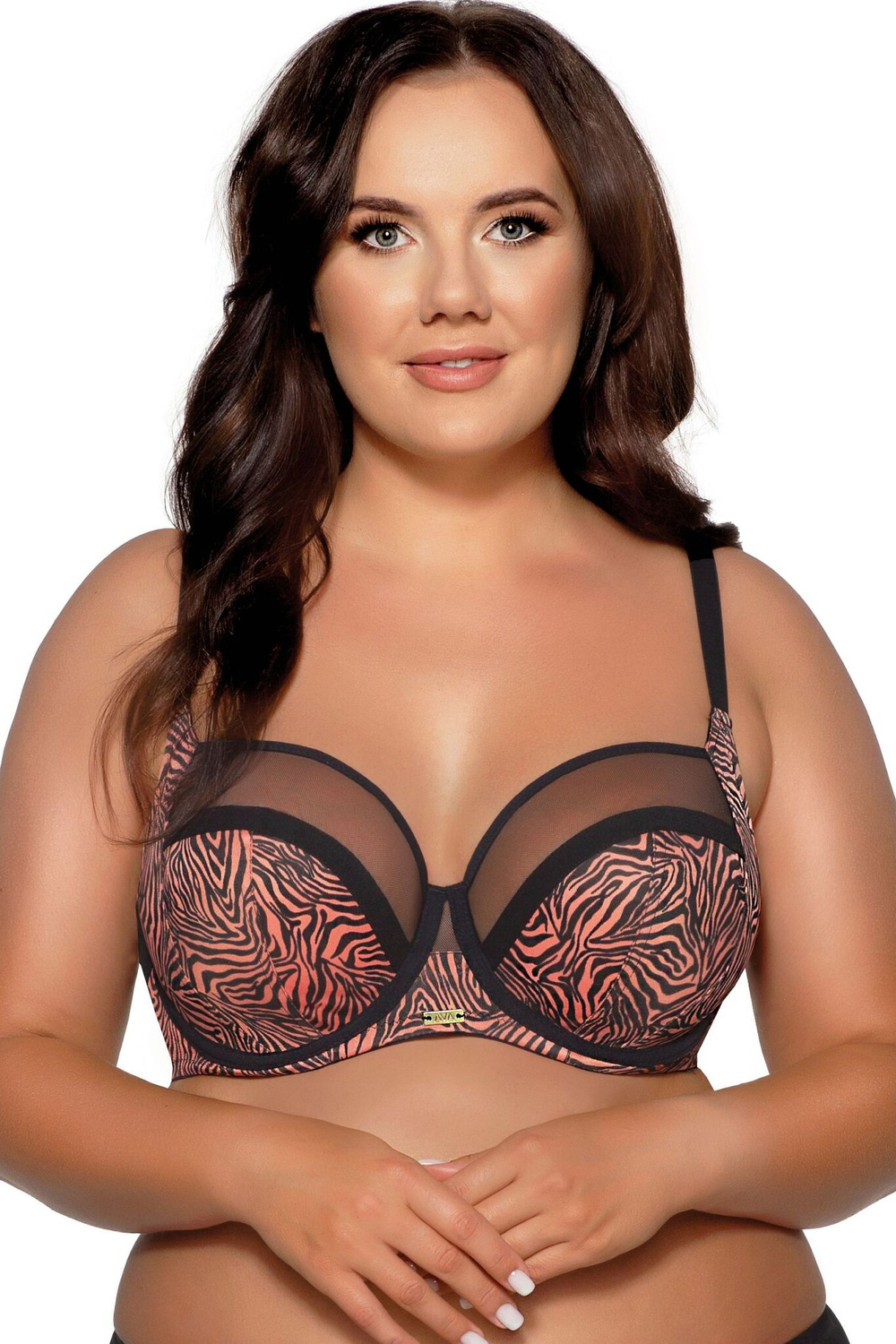 Бюстгальтер с мягкими чашками и тигриным принтом (Размер: 90D) (Цвет: тигровый)
