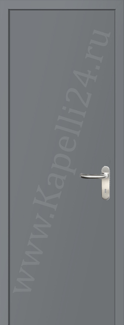 Дверь влагостойкая пластиковая KAPELLI multicolor ДГ RAL 7045 Телегрей 1 + коробка