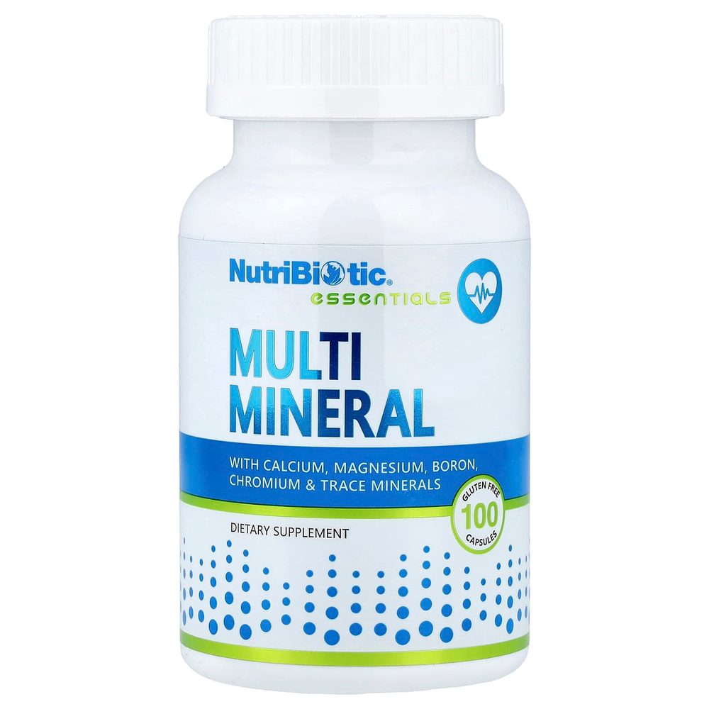 NutriBiotic, Essentials, мультиминерал, 100 капсул без глютена