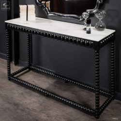 Консоль Black console white marble Консоль Objet de Curiosite Черный / Белый