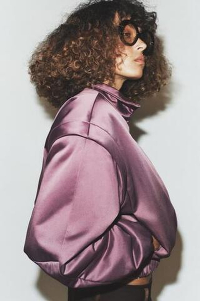 Пуховик с капюшоном и плечами - ZARA
