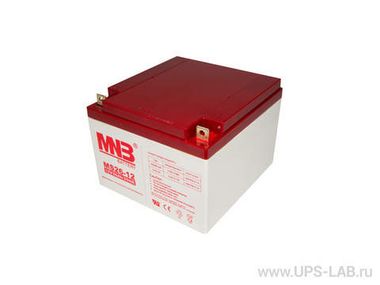 Аккумулятор для ИБП MNB MS26-12 (12V 26Ah / 12В 26Ач) - фотография