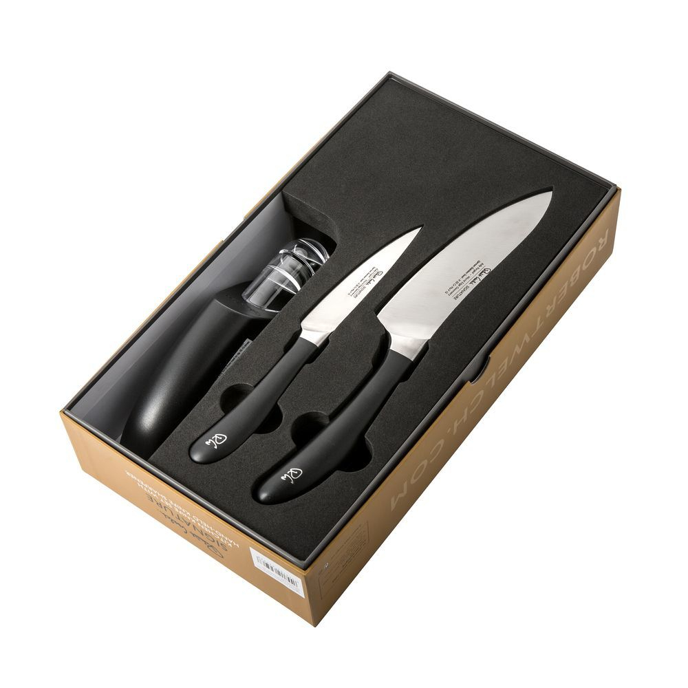Набор кухонных ножей 2шт и точилка Robert Welch Signature knife