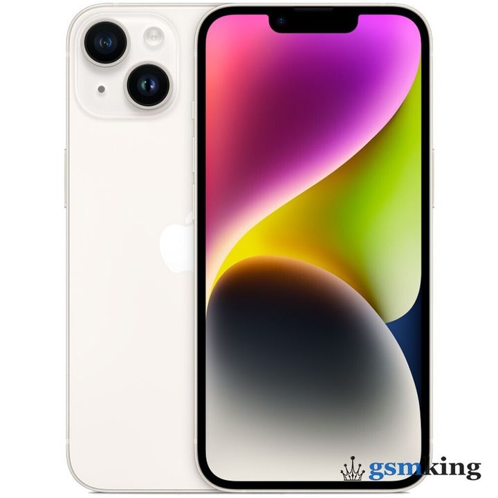 Apple iPhone 14 128GB Starlight «Сияющая звезда» A2882 MPUR3 EU DUAL SIM (nano SIM + eSIM)