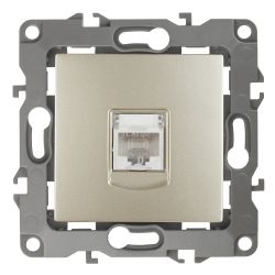 Розетка ЭРА Серия 12 12-3107-04 информационная RJ45 IP20 шампань | Эра 12