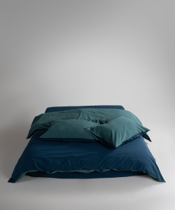 Lımasso КПБ 4 пр. Stonewashed Essualte Dark Green-Dress Blue пододеяльник 200*220, простынь 240*260, наволочки 50*70 2шт
